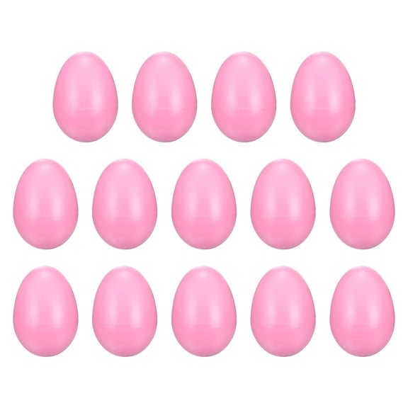 Uxcell 14 Pcs Egg Shakers, Plastic Musical Eggs Maracas Hand Percussion Instruments for DIY Painting Music Learning Easter Party Performance, Pink