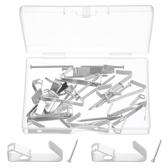 Uxcell 14 Pcs Picture Hangers, 10lb Picture Hanging Hooks Hardware Drywall Frame Hangers Painting Wall Hooks with Nails for Pictures Clocks Mirrors, Home Decoration, Silver