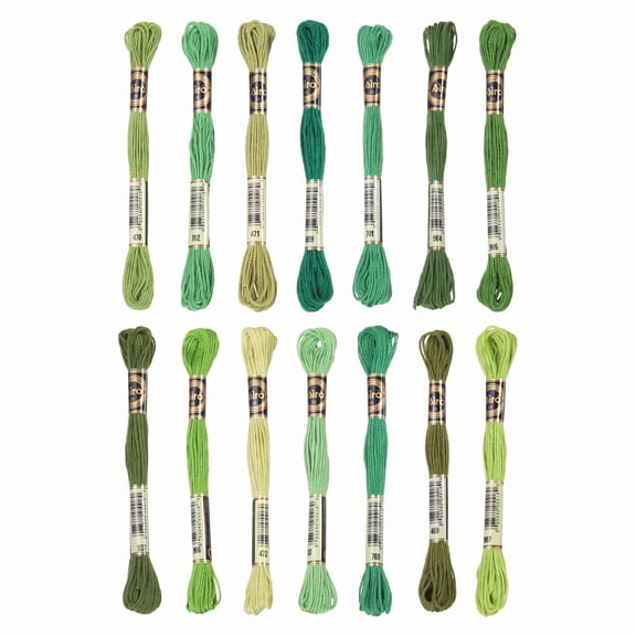 Uxcell 14 Skeins Embroidery Floss, Polyester Embroidery Threads Muiticolored2