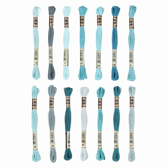 Uxcell 14 Skeins Embroidery Floss, Polyester Embroidery Threads Muiticolored7