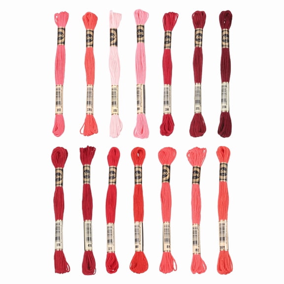 Uxcell 14 Skeins Embroidery Floss, Polyester Embroidery Threads Muiticolored8