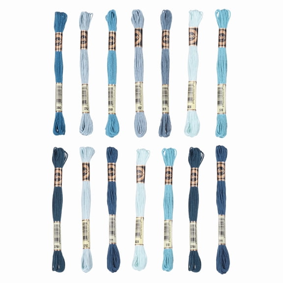 Uxcell 14 Skeins Embroidery Floss, Polyester Embroidery Threads Muiticolored10
