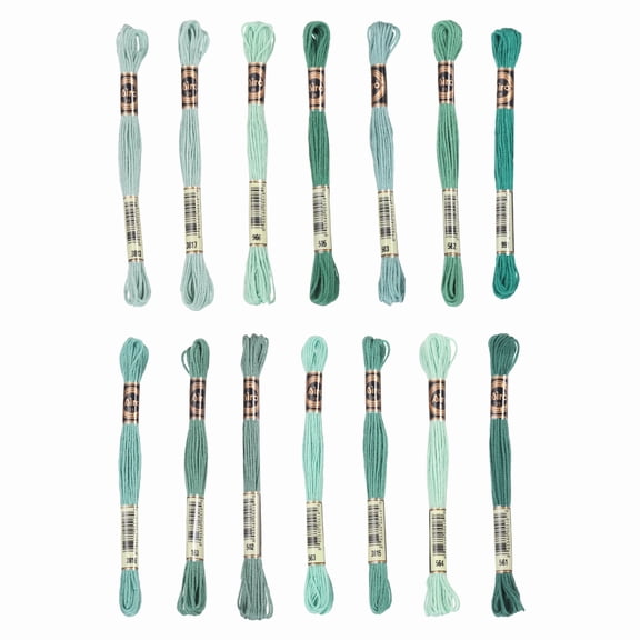 Uxcell 14 Skeins Embroidery Floss, Polyester Embroidery Threads Muiticolored12