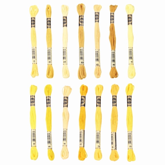 Uxcell 14 Skeins Embroidery Floss, Polyester Embroidery Threads Muiticolored14