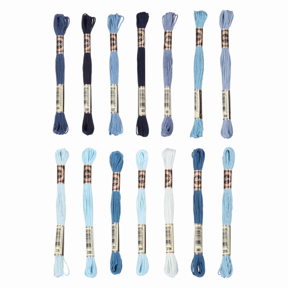 Uxcell 14 Skeins Embroidery Floss, Polyester Embroidery Threads Muiticolored15