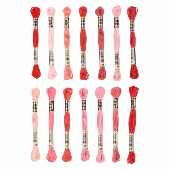 Uxcell 14 Skeins Embroidery Floss, Polyester Embroidery Threads Muiticolored17