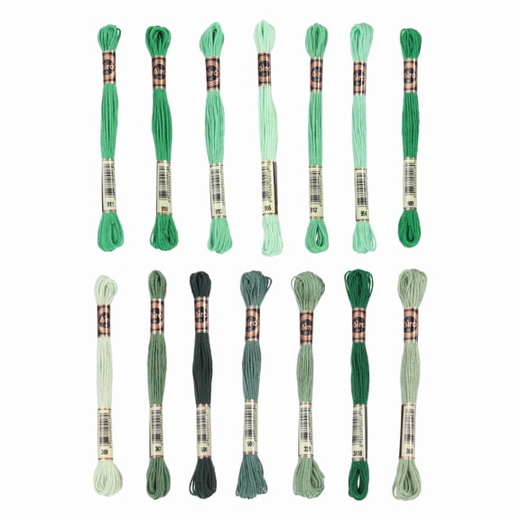 Uxcell 14 Skeins Embroidery Floss, Polyester Embroidery Threads Muiticolored20