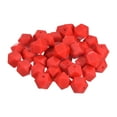 thumbnail image 1 of Uxcell 14 mm Hexagonal Silicone Beads, Polygonal Beads Bulk, Dark Red 40Pcs, 1 of 6