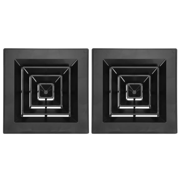 Uxcell 14 x 14 Inch Square Air Vent Cover, 2PCS Plastic Air Grille Diffuser, Black