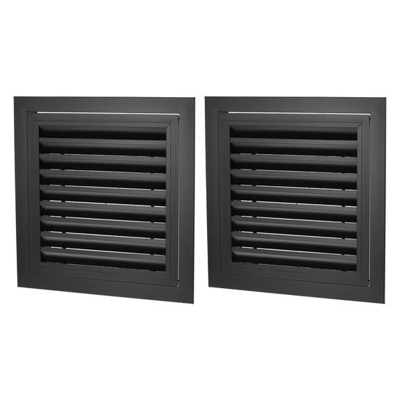 Uxcell 14" x 14" Return Air Vent Cover, 2Pcs Aluminum Alloy Return Air Grille Linear Bar Removable Grille with Mesh Filter for Sidewall Wall Ceiling Floor HVAC System, Black