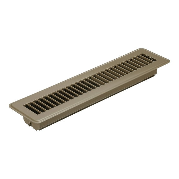 Uxcell 14 x 2 Inch Floor Register, 1pcs Heavy Duty Air Vent Cover Adjustable Floor Grates, Brown