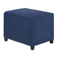 thumbnail image 1 of Uxcell 14" x 20" x 15" Stretch Rectangle Ottoman Cover Fabric Ottoman Slipcovers Footstool Protector for Living Room/Indoor [Navy], 1 of 7