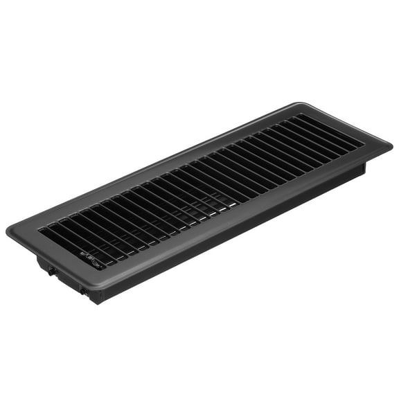 Uxcell 14 x 4 Inch Floor Register, 1pcs Heavy Duty Air Vent Cover Adjustable Floor Grates, Black