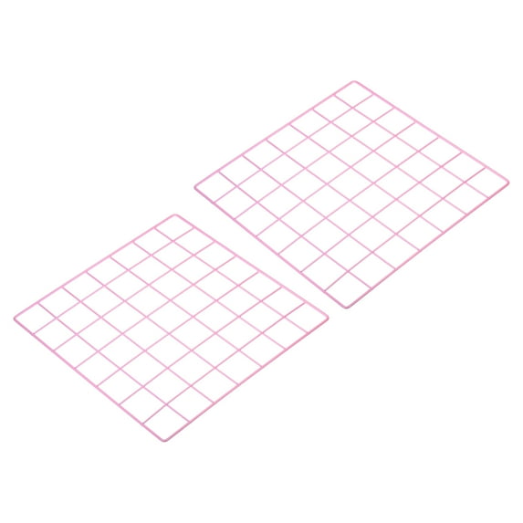 Uxcell 14"x14" Wire Grid Panel, 2 Pack Wall Grid Panels Board Photo Display Decor Hanging Organizer, Pink