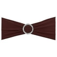 thumbnail image 1 of Uxcell 14"x5" Stretch Chair Sashes Bows Chair Bands Sashes with Buckle Slider Dark Brown 10 Pack, 1 of 5