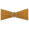 thumbnail image 1 of Uxcell 14"x5" Stretch Chair Sashes Bows Chair Bands Sashes with Buckle Slider Gold Tone 25 Pack, 1 of 5