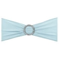 thumbnail image 1 of Uxcell 14"x5" Stretch Chair Sashes Bows Chair Bands Sashes with Buckle Slider Sky Blue 10 Pack, 1 of 5