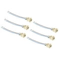 thumbnail image 1 of Uxcell G9 Light Base Socket, 6 Pack Ceramic Lamp Bulb Holder Connector Lighting Replacement with 140mm Cable Wire for Halogen Incandescent LED Light Bulb, 1 of 5
