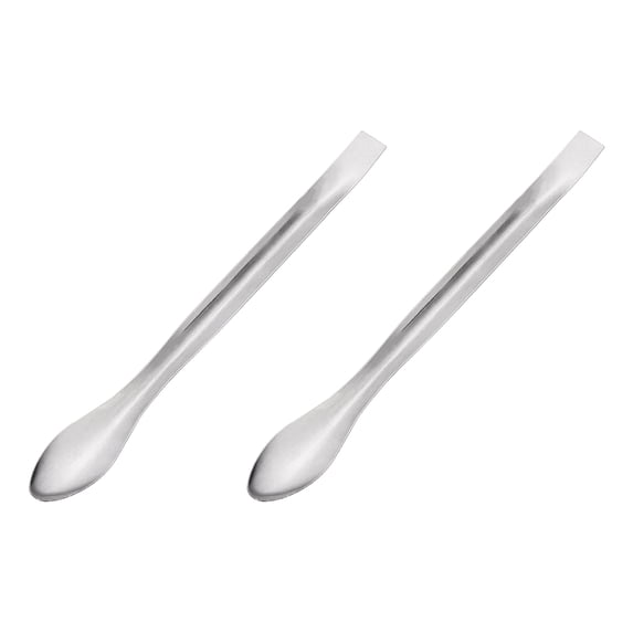 Uxcell 140mm Stainless Steel Micro Scoop Reagent Sample Spoon 2 Pack