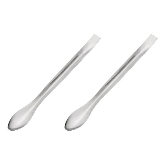 Uxcell 140mm Stainless Steel Micro Scoop Reagent Sample Spoon 2 Pack