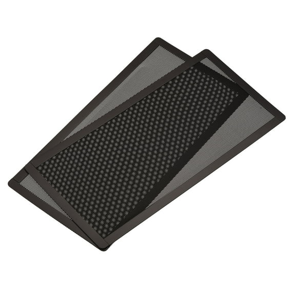 Uxcell 140mmx280mm Mesh Magnetic Dustproof Cover Computer Fan Filter Grills Black 2 Pack