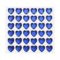 Uxcell 144 Pcs Heart Rhinestone 10mm Self Adhesive Gems Stickers Jewelry Stickers for Arts & Crafts, DIY Dark Blue