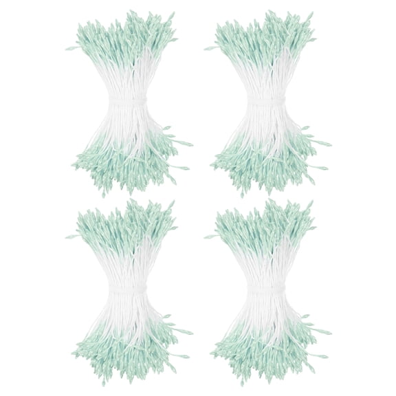 Uxcell 1440-Pack Flower Stamens for Crafts, 2mm Double Heads Artificial Floral Pistil for DIY Making [Light Blue]