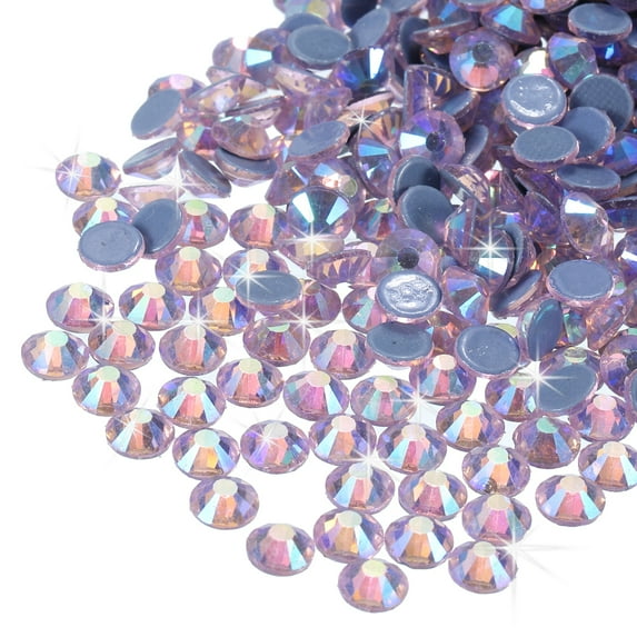 Uxcell Hotfix Rhinestones Flatback Crystal Glass Gems for Craft Clothes DIY Decoration Bright Light Pink 4.8mm