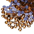thumbnail image 1 of Uxcell Hotfix Rhinestones Flatback Crystal Glass Gems for Craft Clothes DIY Decoration Golden 4mm, 1 of 5