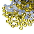 thumbnail image 1 of Uxcell Hotfix Rhinestones Flatback Crystal Glass Gems for Craft Clothes DIY Decoration Lemon Yellow 4mm, 1 of 5