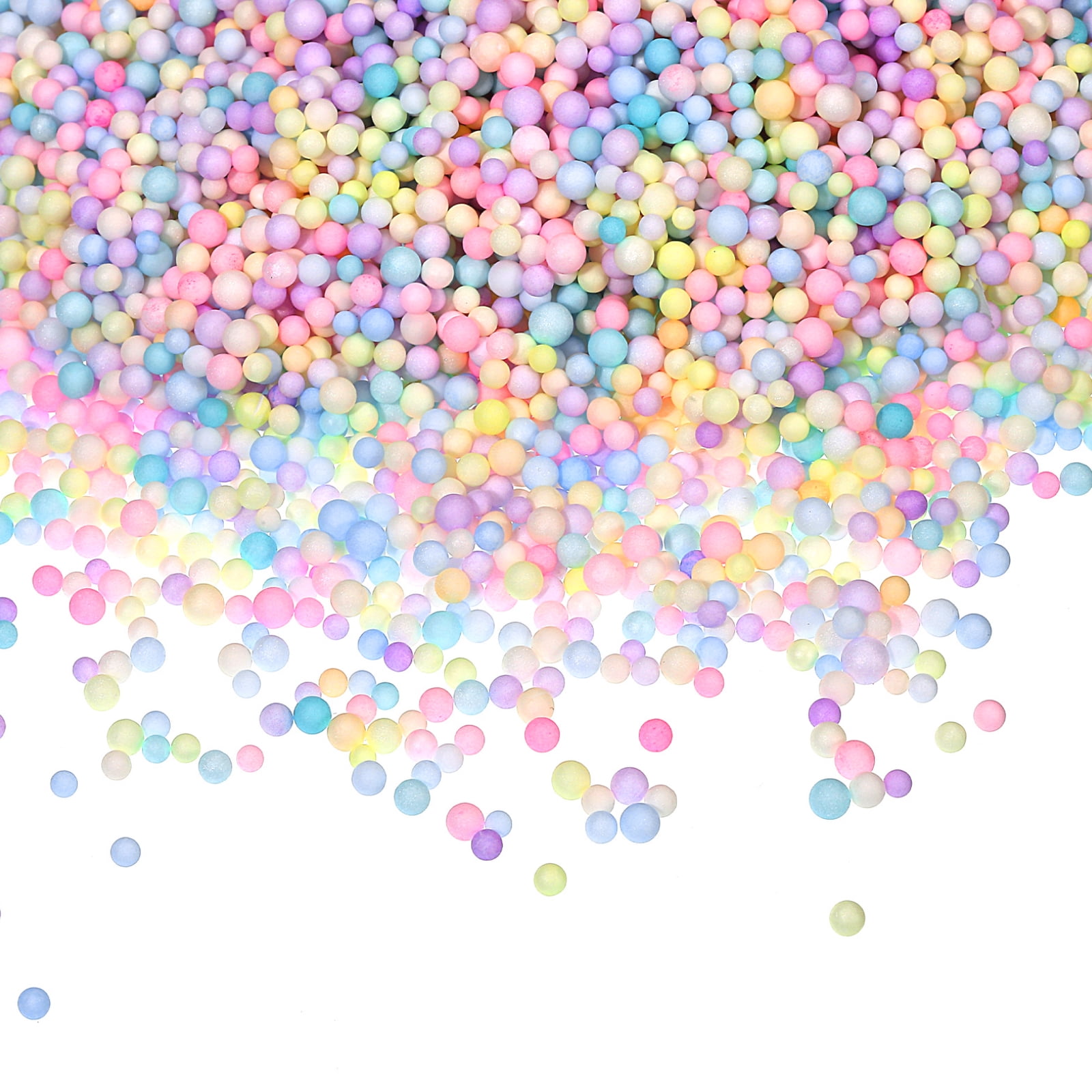 Uxcell 144000Pcs Colorful Foam Beads, 2-3mm Mini Foam Balls Round Polystyrene Beads for DIY Crafts Wedding Party Decorations Vase Pillow Gift Box Filling