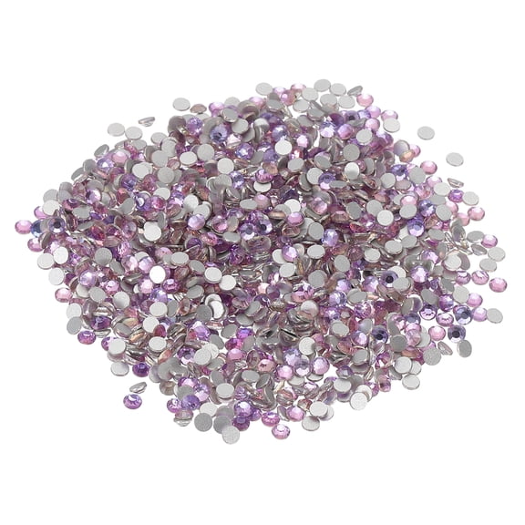 Uxcell 1440Pcs Glass Diamante Rhinestone, Man Made Gems Pale Pink 2.7-2.9 mm