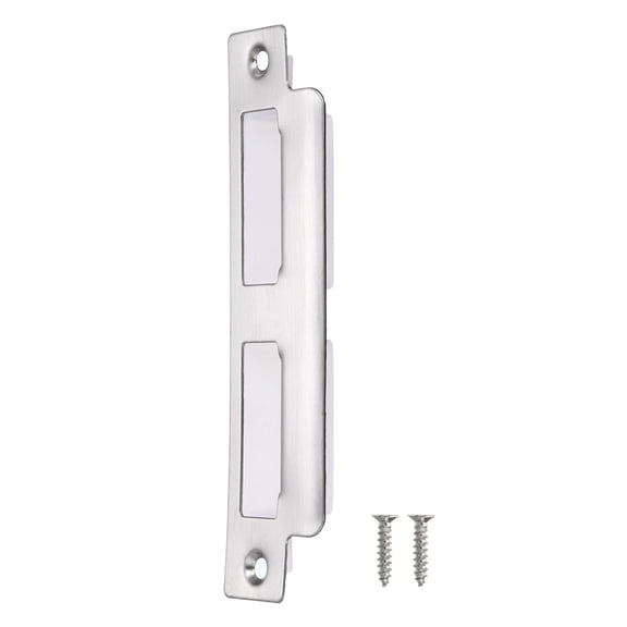 Uxcell 145mm x 37.5mm 201 Stainless Steel Door Latch Deadbolt Strike Plate, Silver
