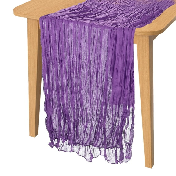 Uxcell 14 Feet Cheesecloth Table Runner Long Bohemia Gauze Cheese Cloth Dark Purple