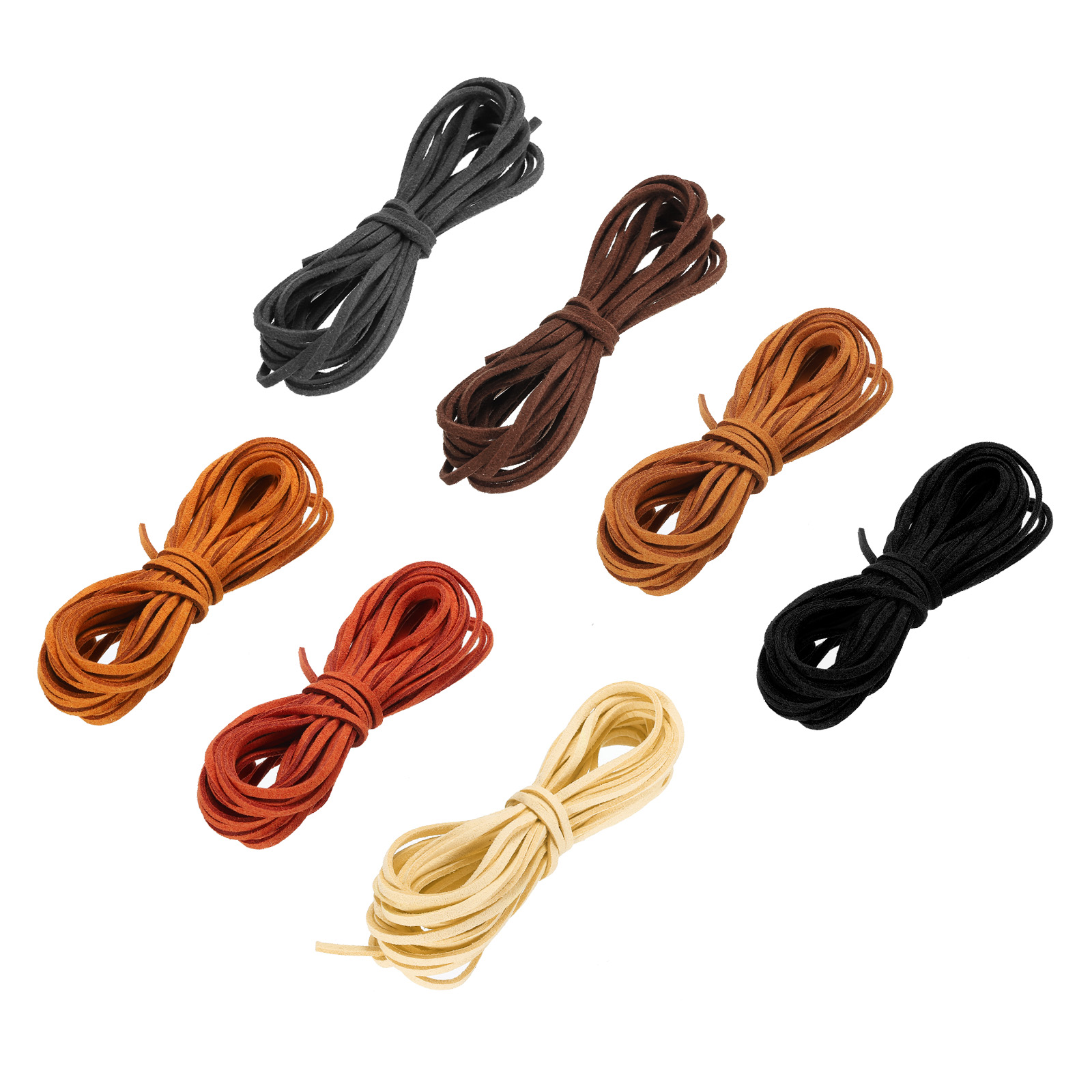 Library String Cord Document String Uxcell 14Pack 5.47 Yards 2.6mm Flat Leather Cord Suede String for DIY ...