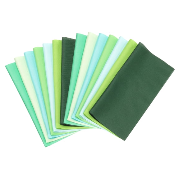 Uxcell 14 Pcs 8" x 8" Solid Cotton Fabric Bundles Precut Fabric Square for Sewing Patchwork Green