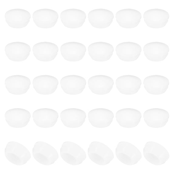 Uxcell 14mm Diameter Silicone Round Snap, 30 Pcs in Type Locking Furniture Hole Plug Protective Cover, Translucence
