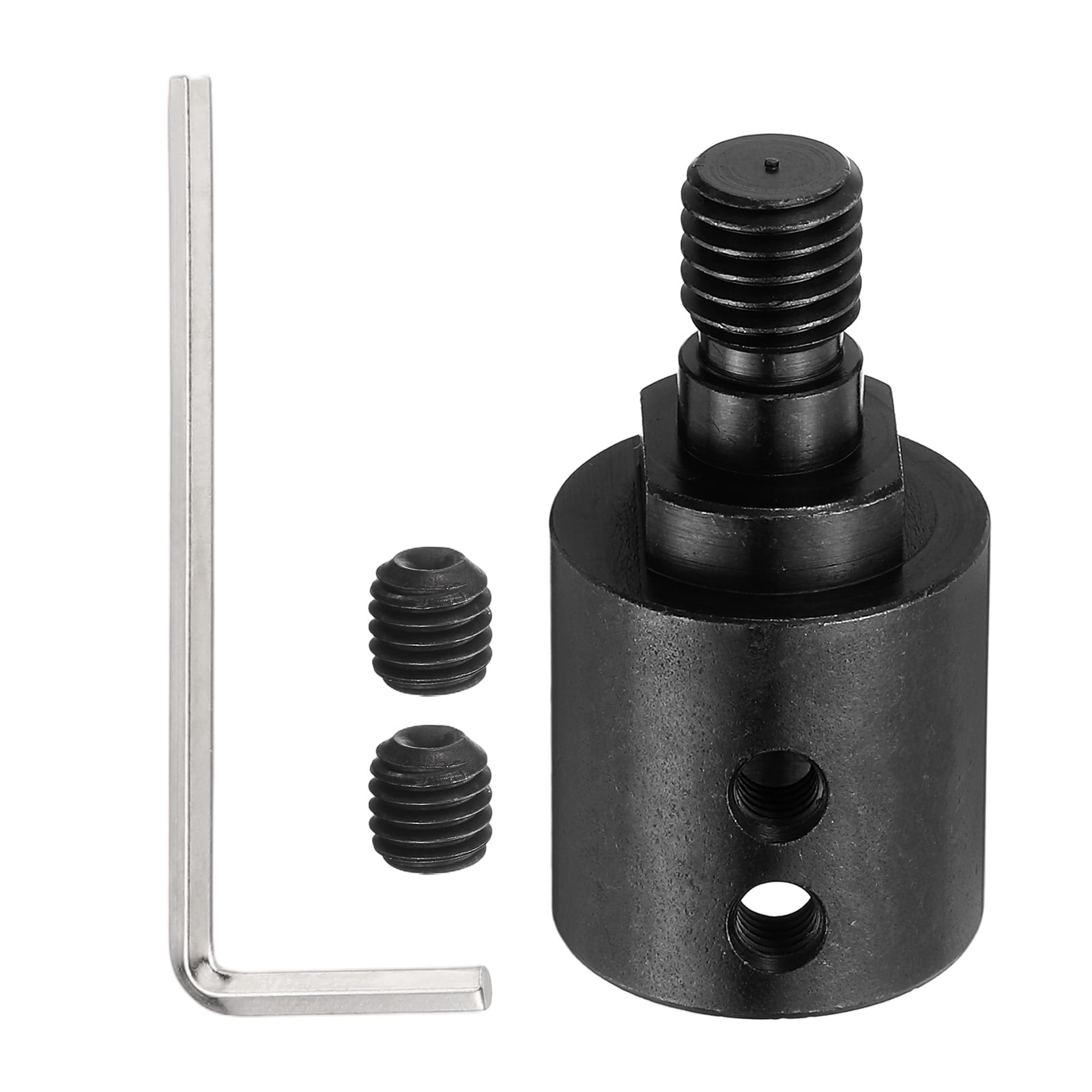 Uxcell 14mm to M10 Motor Arbor Shaft in 1045 Steel, with Set Screws and ...