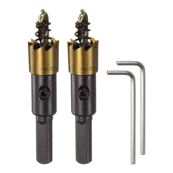 Uxcell 14mm M35 HSS (High Speed Steel) Hole Saw Drill Bit Cutter for Stainless Steel Alloy Metal 2 Pack