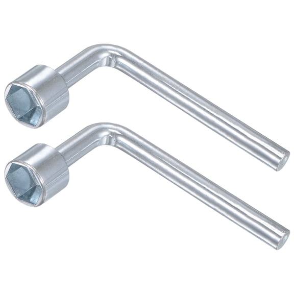 Uxcell 14mm Metric L Shaped Angled Open Hex 6 Point Socket Wrench, Single Ended 2 Pack