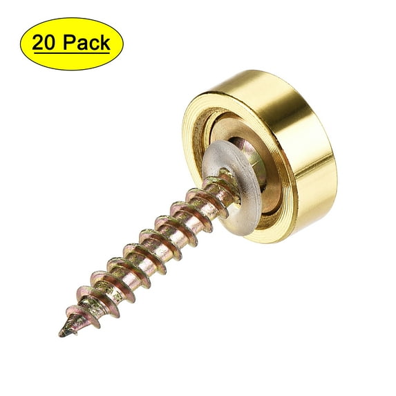 Uxcell 14mm Mirror Screws Bright Gold 304 Stainless Steel 20 Pack