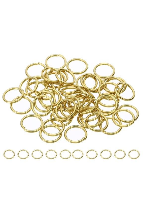 14mm Open Jump Rings, 50Pcs Solid Copper Round Ring Charm Loops Connectors, Copper