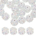 thumbnail image 1 of Uxcell 14mm Resin Rhinestone Clay Beads for Jewelry Making, 20 Pack, White, 1 of 7