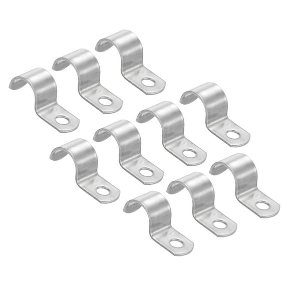 Uxcell 14mm Rigid Pipe Strap Clamp, 10 Pcs 304 Stainless Steel U-shape Tube Clip