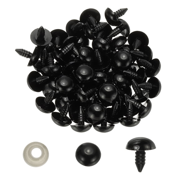 Uxcell 14mm Safety Eyes, 100 Set Plastic Craft Eyes with Washers for Stuffed Animals DIY Craft