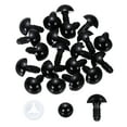 thumbnail image 1 of Uxcell 14mm Safety Eyes, 30 Pcs Plastic Craft Eyes with Protective Film Safety Eyes with Washers for Stuffed Animals Crochet Toys Dolls DIY Craft Making, Black, 1 of 6