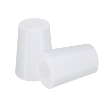 Uxcell 14mm to 17.3mm w Hole Silicone Rubber Tapered Plug White for Powder Coating, Painting,10 Pack