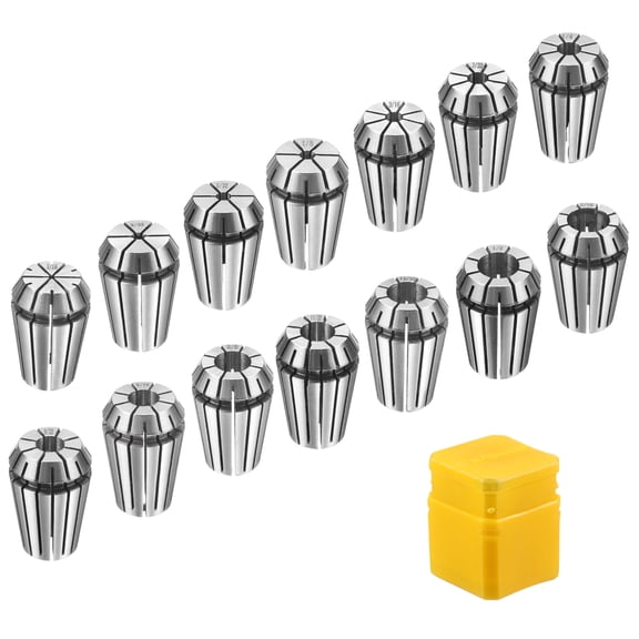 Uxcell 14pcs Spring Collet Chuck ER20 1/16" - 1/2" 65Mn Spring Steel Precision Router Collets for CNC Engraving Milling Lathe Tool