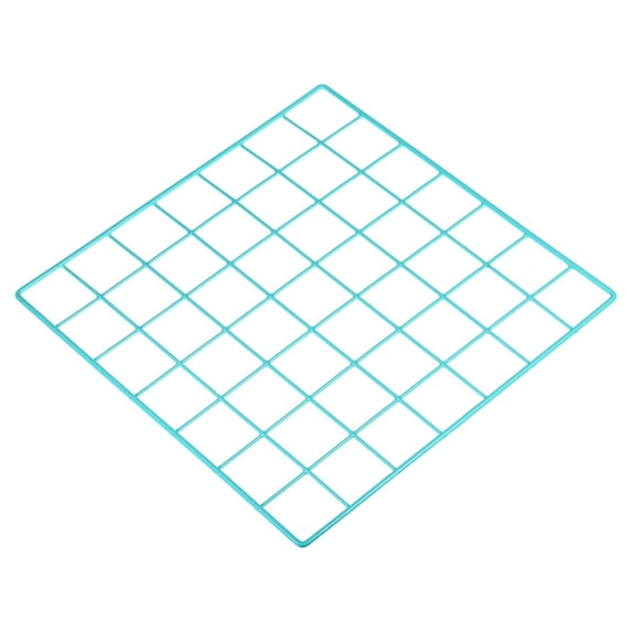 Uxcell 14x14" Wire Grid Panel, 1 Pack Metal Mesh Wall Decor Decorative Panels Board Photo Display Hanging, Blue