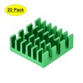 thumbnail image 1 of Uxcell 14x14x6mm Aluminum Heatsink Electronic Radiators for MOS IC Chip Green 20 Pack, 1 of 5